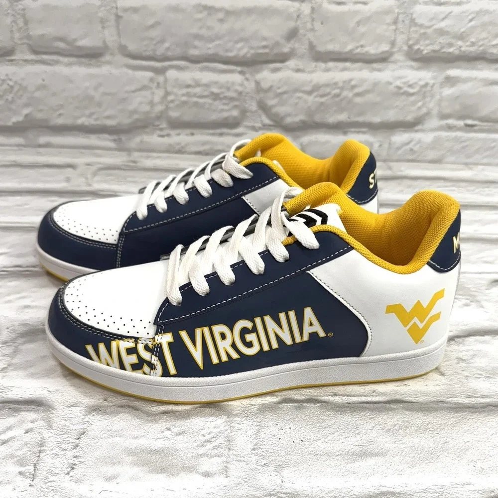 West Virginia Mountaineers Woman's 9 / 10 Sneakers Shoes Lace Up NCAA Team Shoes